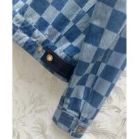 Louis Vuitton Women LV Damier Denim Jacket Cotton Blue Regular Fit 1AFGDH (7)