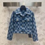 Louis Vuitton Men LV Damier Denim Jacket Cotton Blue Regular Fit 1AFGDH - Bild 2