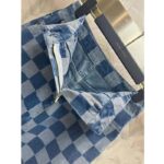 Louis Vuitton Women LV Damier Denim Skirt Cotton Blue Regular Fit 1AFGP2 - Bild 8