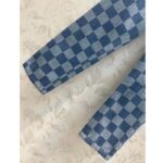 Louis Vuitton Men LV Damier Jeans Skirt Cotton Blue Regular Fit 1AFGNR - Image 8