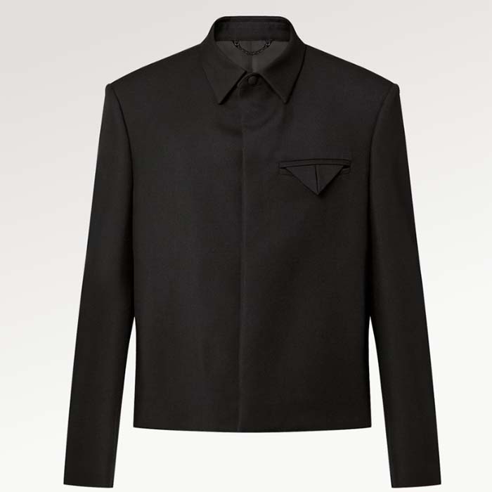 Louis Vuitton Women LV Embellished Wool Blouson Regular Fit Black 1AF997