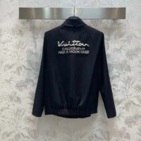 Louis Vuitton Women LV Embellished Wool Blouson Regular Fit Black 1AF997 (6)