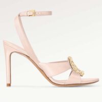 Louis Vuitton Women LV Met Sandal Nude Pink Satin Leather 1ACAJ2 (1)