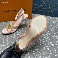 Louis Vuitton Women LV Met Sandal Nude Pink Satin Leather 1ACAJ2 (1)