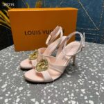 Louis Vuitton Women LV Met Sandal Nude Pink Satin Leather 1ACAJ2 - Image 6
