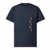 Louis Vuitton Women LV Monogram Accent Lavaliere T-Shirt Cotton Black (3)
