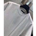 Louis Vuitton Women LV Monogram Accent Lavaliere T-Shirt Cotton White 1AC1MT - Image 4