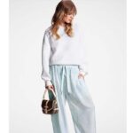 Louis Vuitton Women LV Monogram Cloud Baggy Pajama Pants Silk Sky Blue 1AC2HG - Image 11