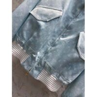 Louis Vuitton Women LV Monogram Cloud Bomber Jacket Silk Sky Blue 1AC0M5 (2)