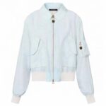 Louis Vuitton Women LV Monogram Cloud Bomber Jacket Silk Sky Blue 1AC0M5