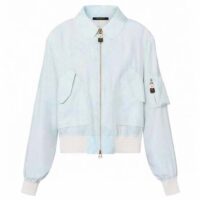 Louis Vuitton Women LV Monogram Cloud Bomber Jacket Silk Sky Blue 1AC0M5 (2)