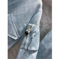 Louis Vuitton Women LV Monogram Cloud Bomber Jacket Silk Sky Blue 1AC0M5 (2)