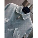 Louis Vuitton Women LV Monogram Cloud Bomber Jacket Silk Sky Blue 1AC0M5 – Bild 4