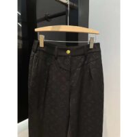 Louis Vuitton Women LV Monogram Jogging Pants Black Regular Fit 1AFHNP (3)