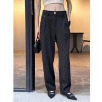 Louis Vuitton Women LV Monogram Jogging Pants Black Regular Fit 1AFHNP (3)