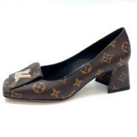 Louis Vuitton Women LV Pump Brown Monogram Flower Canvas (1)