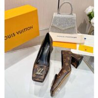 Louis Vuitton Women LV Pump Brown Monogram Flower Canvas (1)