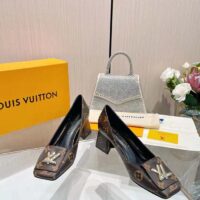 Louis Vuitton Women LV Pump Brown Monogram Flower Canvas (1)