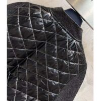 Louis Vuitton Women LV Quilted Malletage Bomber Jacket Black Regular Fit 1AFFP8 (14)