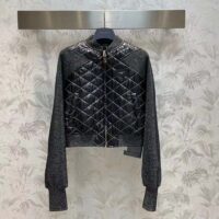 Louis Vuitton Women LV Quilted Malletage Bomber Jacket Black Regular Fit 1AFFP8 (14)