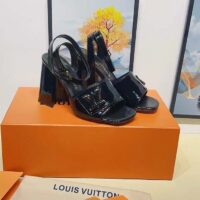 Louis Vuitton Women LV Shake Platform Sandal Black Calf Leather Lambskin 1ABVRQ (1)