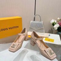 Louis Vuitton Women LV Shake Pump Beige Patent Calf Leather 5.5 CM Heel (7)