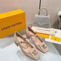 Louis Vuitton Women LV Shake Pump Beige Patent Calf Leather 5.5 CM Heel (7)