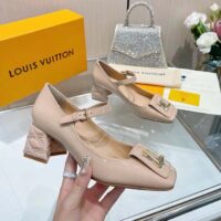 Louis Vuitton Women LV Shake Pump Beige Patent Calf Leather 5.5 CM Heel (7)