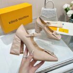 Louis Vuitton Women LV Shake Pump Beige Patent Calf Leather 9.5 CM Heel - immagine 7