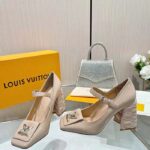 Louis Vuitton Women LV Shake Pump Beige Patent Calf Leather 9.5 CM Heel - immagine 3