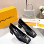 Louis Vuitton Women LV Shake Pump Black Calf Leather 5.5 CM Heel – Image 5