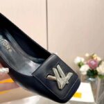 Louis Vuitton Women LV Shake Pump Black Calf Leather 5.5 CM Heel – Image 7