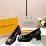 Louis Vuitton Women LV Shake Pump Black Calf Leather 5.5 CM Heel – Image 3