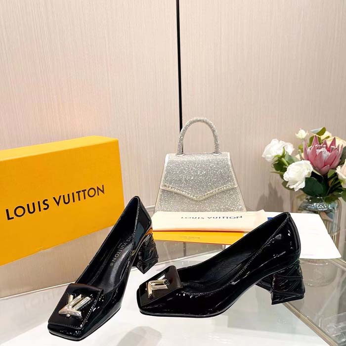 Louis Vuitton Women LV Shake Pump Black Patent Calf Leather
