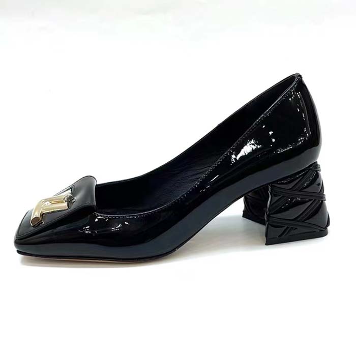 Louis Vuitton Women LV Shake Pump Black Patent Calf Leather