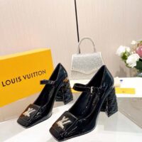 Louis Vuitton Women LV Shake Pump Black Patent Calf Leather 9.5 CM Heel (8)