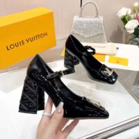 Louis Vuitton Women LV Shake Pump Black Patent Calf Leather 9.5 CM Heel (8)