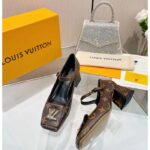 Louis Vuitton Women LV Shake Pump Brown Monogram Flower Canvas 5.5 CM Heel - immagine 5