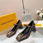 Louis Vuitton Women LV Shake Pump Brown Monogram Flower Canvas 5.5 CM Heel - immagine 6