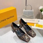 Louis Vuitton Women LV Shake Pump Brown Monogram Flower Canvas 5.5 CM Heel - immagine 2