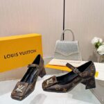 Louis Vuitton Women LV Shake Pump Brown Monogram Flower Canvas 5.5 CM Heel - immagine 4