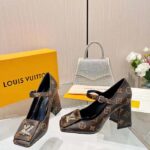 Louis Vuitton Women LV Shake Pump Brown Monogram Flower Canvas 9.5 CM Heel - immagine 3