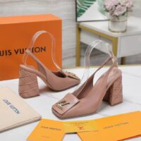 Louis Vuitton Women LV Shake Slingback Pump Beige Rose Lambskin Leather 1AC9WN (6)