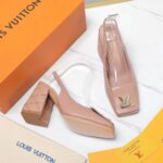 Louis Vuitton Women LV Shake Slingback Pump Beige Rose Lambskin Leather 1AC9WN – Image 5