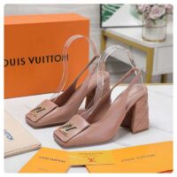 Louis Vuitton Women LV Shake Slingback Pump Beige Rose Lambskin Leather 1AC9WN (6)