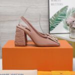Louis Vuitton Women LV Shake Slingback Pump Beige Rose Lambskin Leather 1AC9WN – Image 4