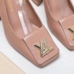 Louis Vuitton Women LV Shake Slingback Pump Beige Rose Lambskin Leather 1AC9WN – Image 9
