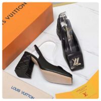 Louis Vuitton Women LV Shake Slingback Pump Black Lambskin Leather 1ACB32 (9)
