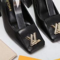 Louis Vuitton Women LV Shake Slingback Pump Black Lambskin Leather 1ACB32 (9)