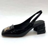 Louis Vuitton Women LV Shake Slingback Pump Black Patent Calf Leather (5)